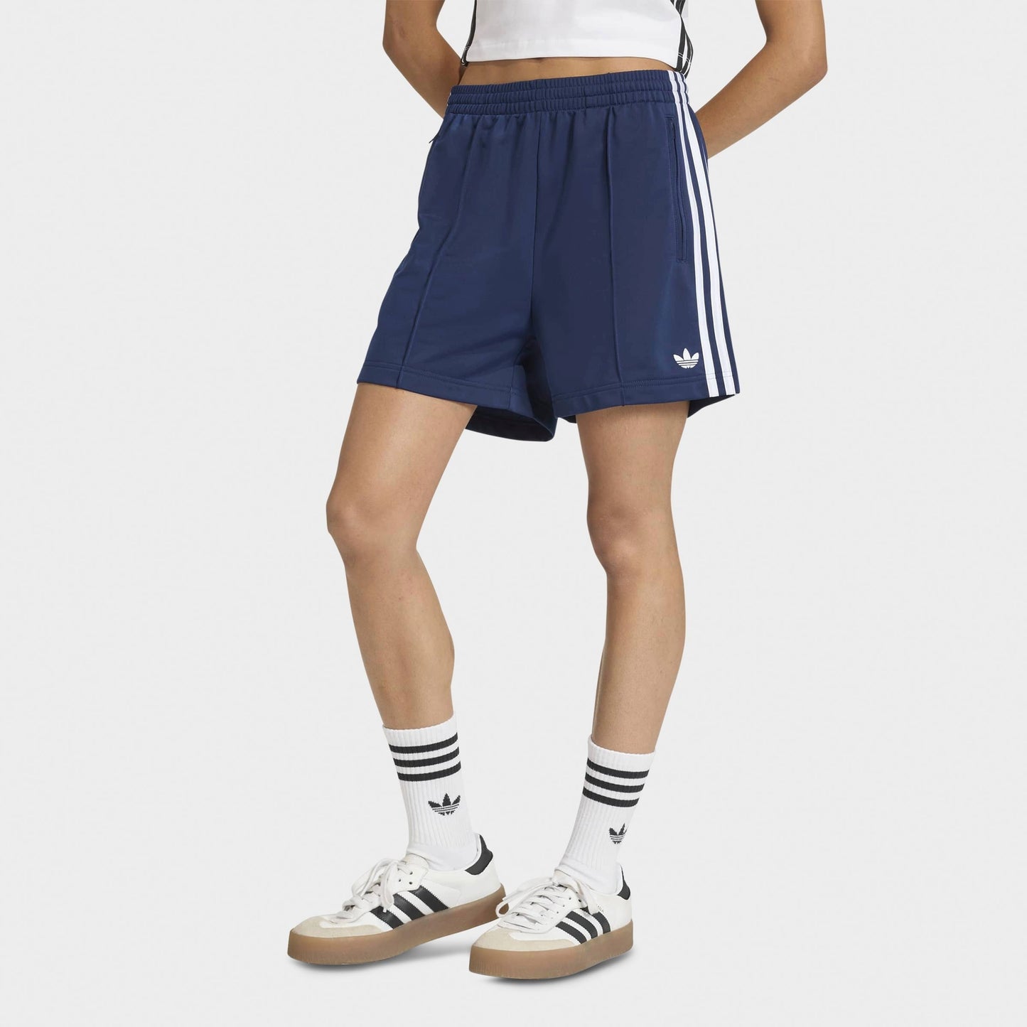 Women's adidas Originals Firebird Classic Shorts - Night Indigo/White