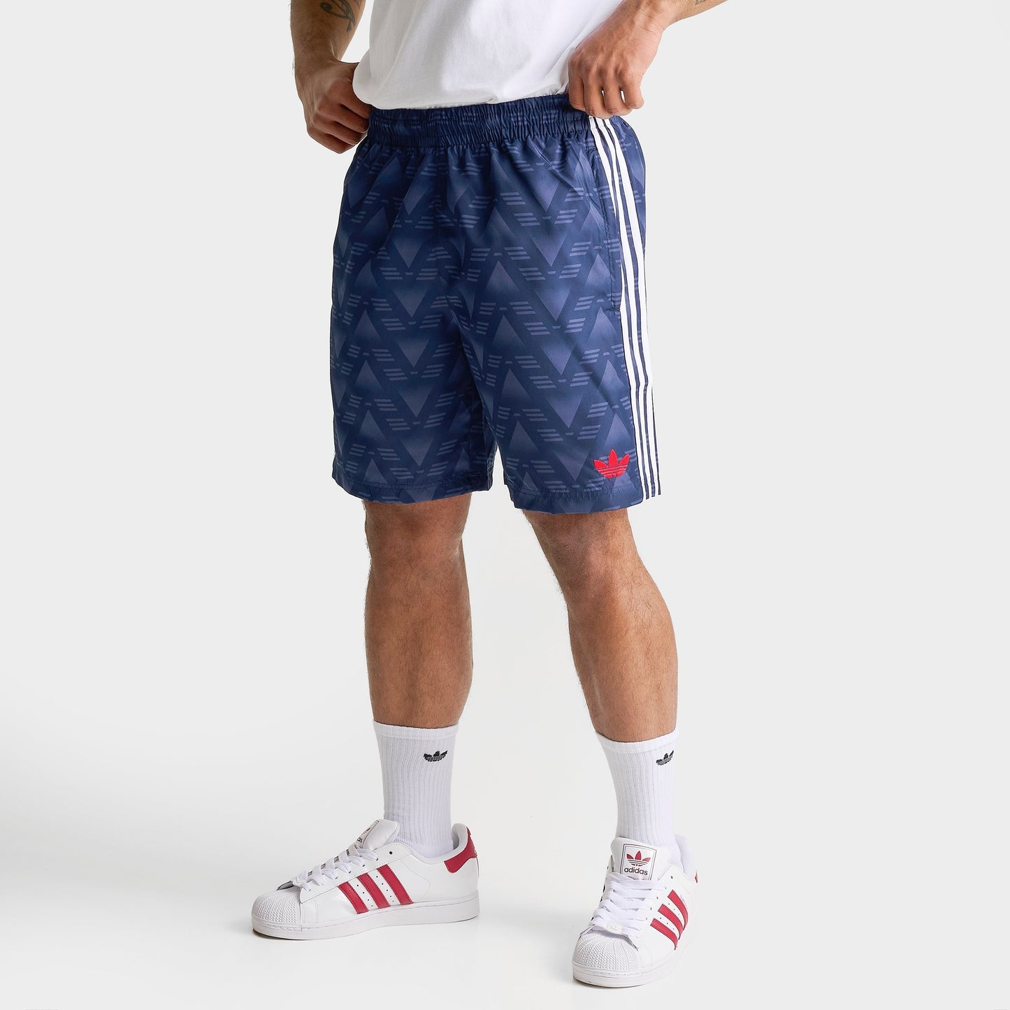 Men's adidas Originals Allover Graphic Print Woven Shorts - Collegiate Navy