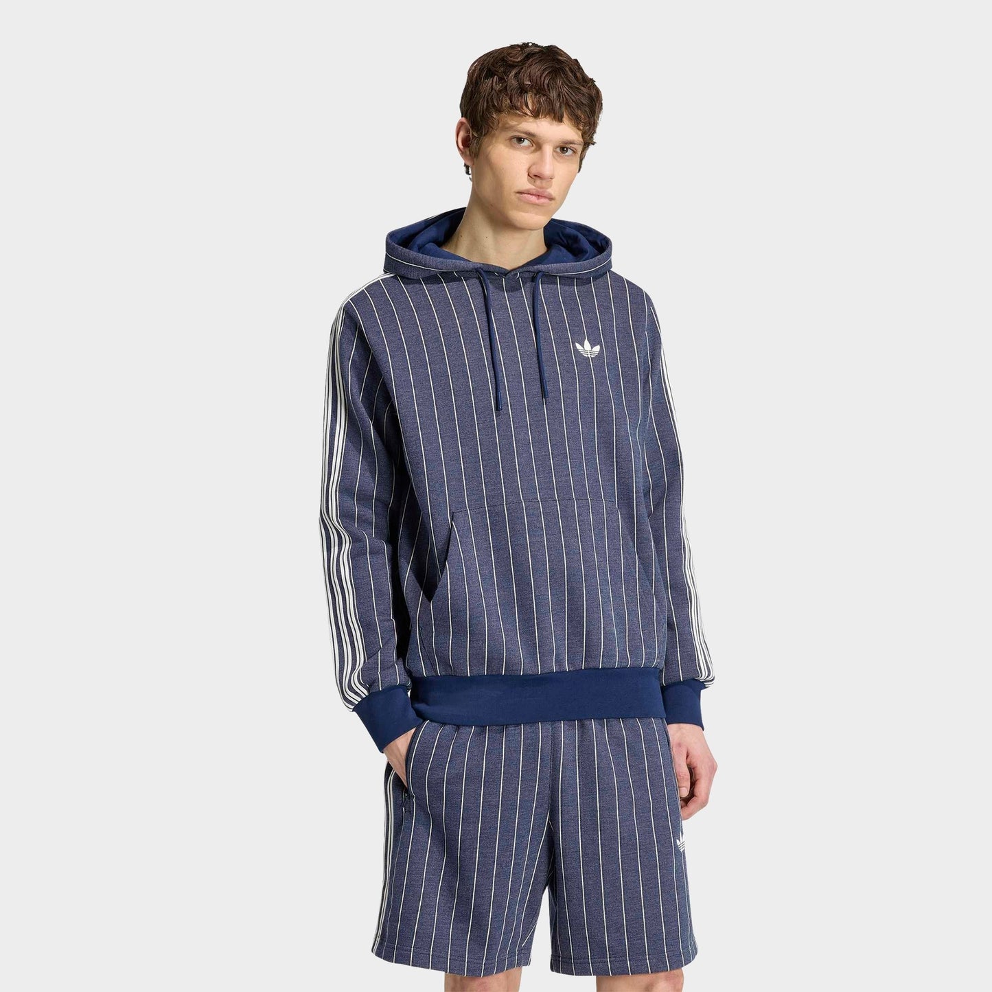 Men's adidas Originals Pinstripes Pullover Hoodie - Night Indigo