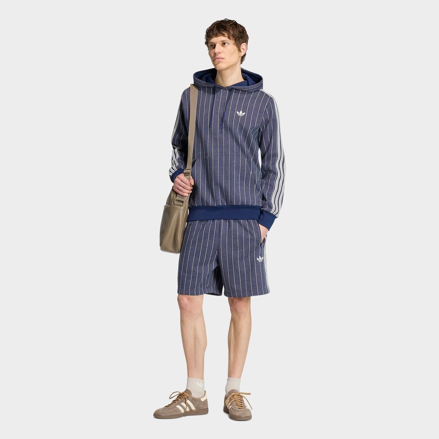 Men's adidas Originals Pinstripes Pullover Hoodie - Night Indigo