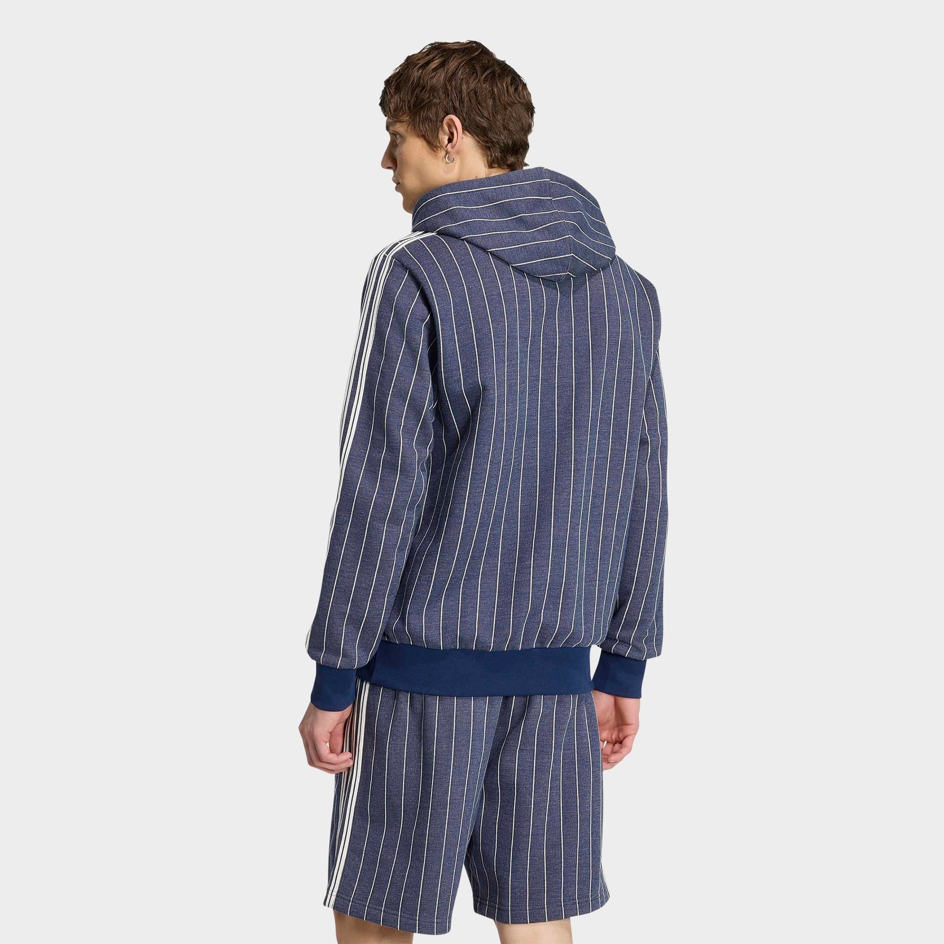Men's adidas Originals Pinstripes Pullover Hoodie - Night Indigo