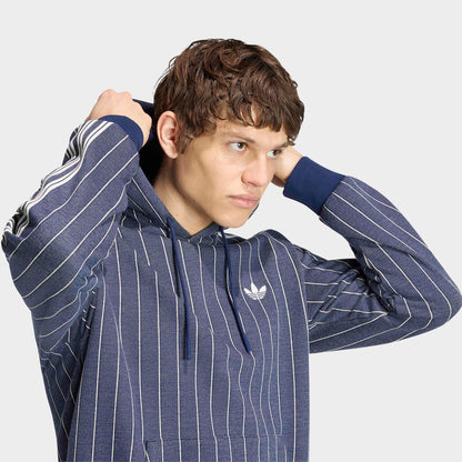 Men's adidas Originals Pinstripes Pullover Hoodie - Night Indigo
