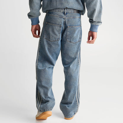 Men's adidas Originals Firebird Adicolor Mid-Rise Straight Denim Jeans - Worn Blue Denim