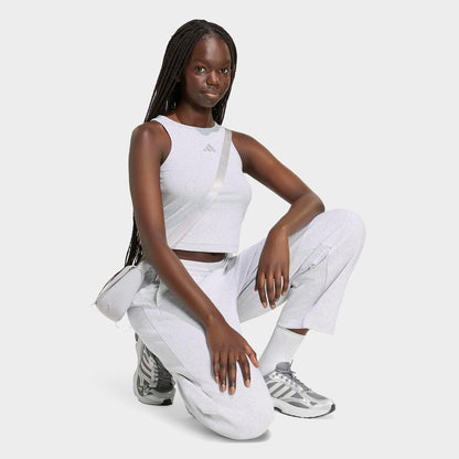 Women's adidas Sportswear Kit Small Logo Rib Tank - Light Grey Heather