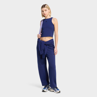 Women's adidas Sportswear Kit Small Logo Rib Tank - Dark Blue
