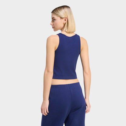 Women's adidas Sportswear Kit Small Logo Rib Tank - Dark Blue