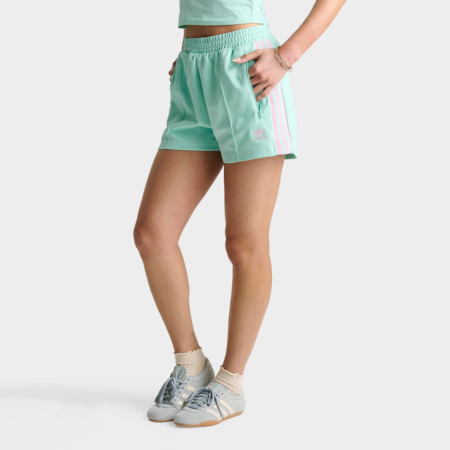 Women's adidas Originals Classic Shorts - Clear Mint/True Pink