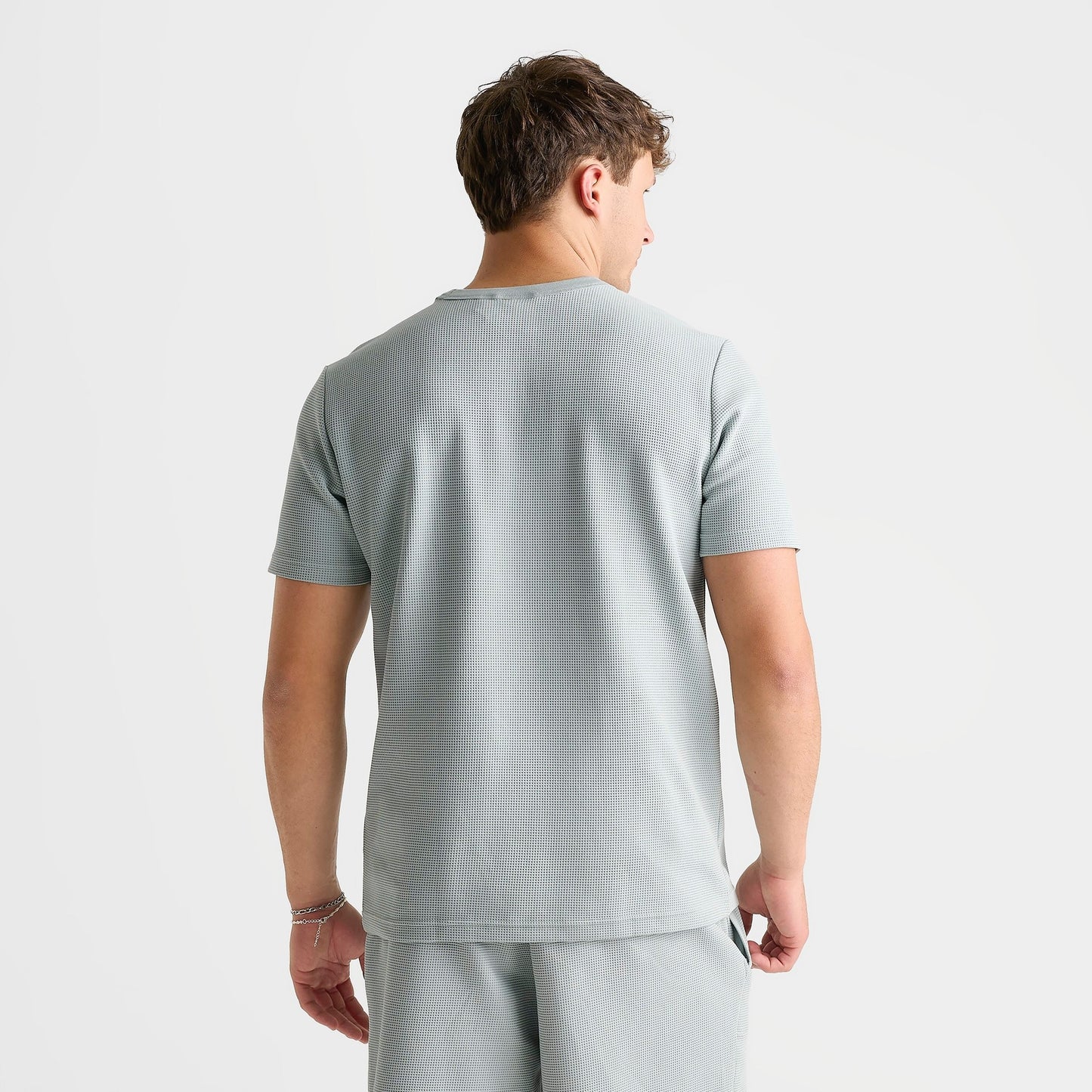 Men's adidas Originals Trefoil Essentials Waffle T-Shirt - Wonder Sage