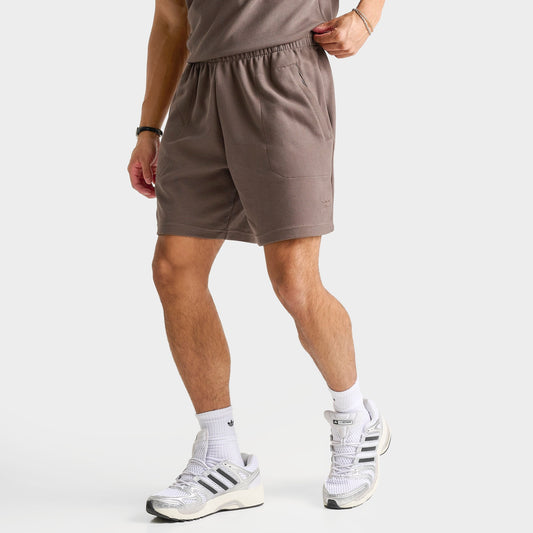 Men's adidas Originals Trefoil Essentials Waffle Shorts - Earth Strata