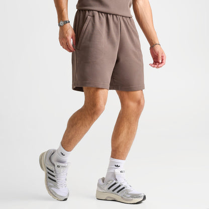Men's adidas Originals Trefoil Essentials Waffle Shorts - Earth Strata