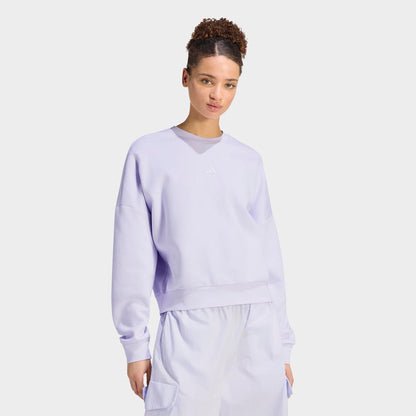 Women's adidas Sportswear Essentials Small Logo Feel Cozy Sweatshirt - Frozen Purple/White