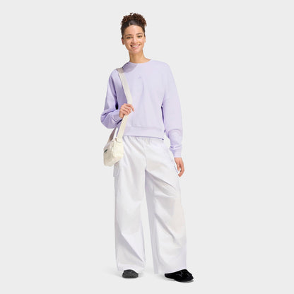 Women's adidas Sportswear Essentials Small Logo Feel Cozy Sweatshirt - Frozen Purple/White