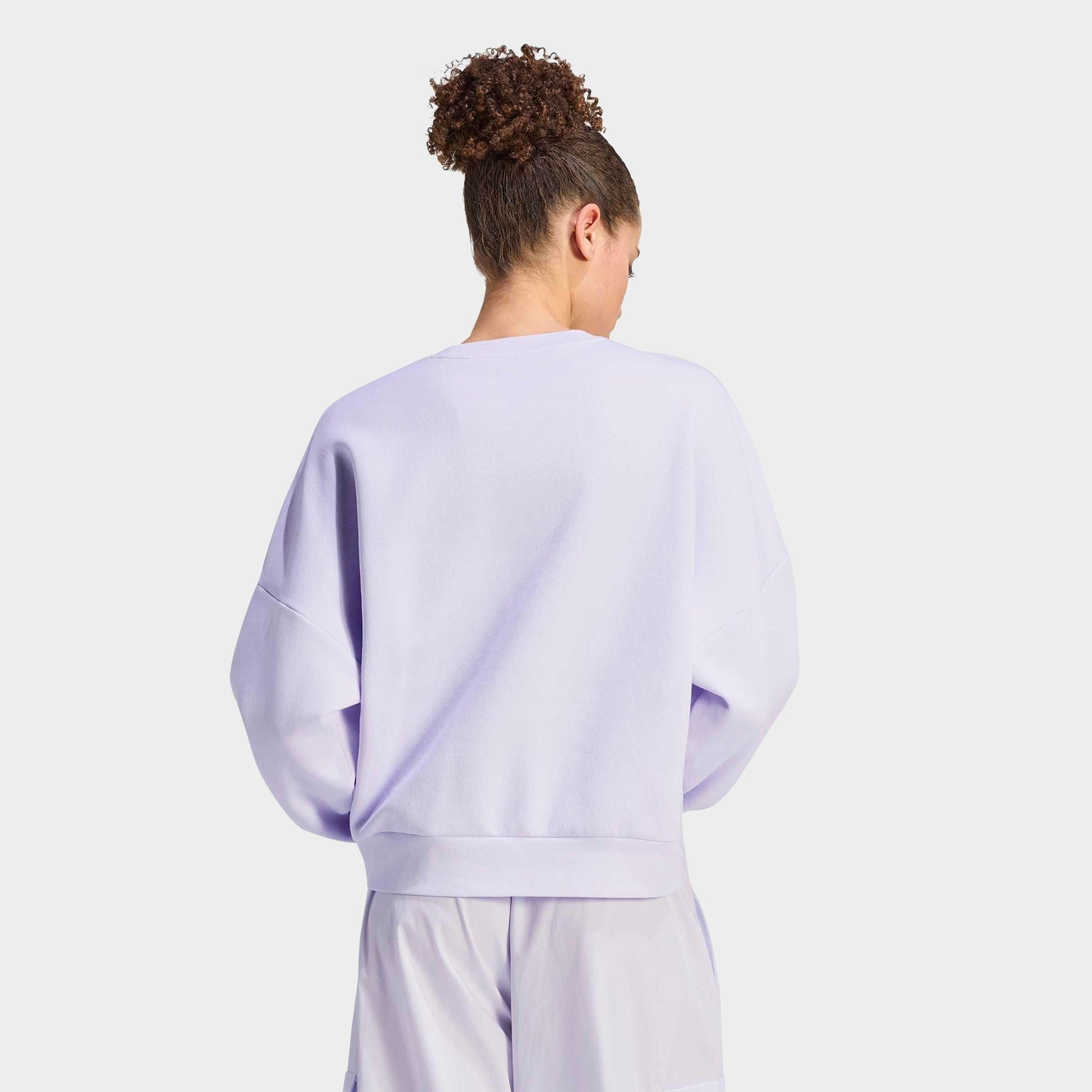 Women's adidas Sportswear Essentials Small Logo Feel Cozy Sweatshirt - Frozen Purple/White