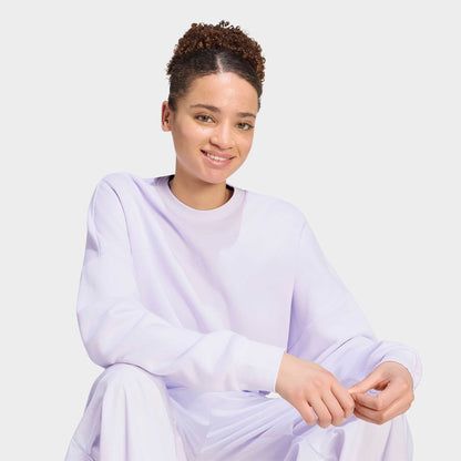 Women's adidas Sportswear Essentials Small Logo Feel Cozy Sweatshirt - Frozen Purple/White