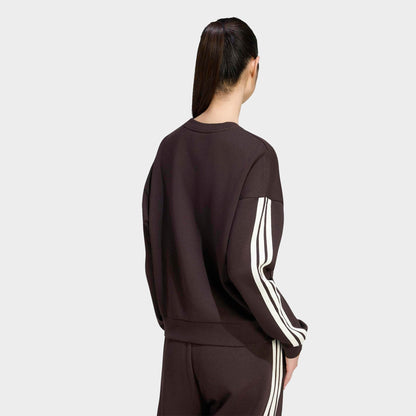Women's adidas Essentials 3-Stripes Fleece Sweatshirt - Aurora Coffee/Ivory