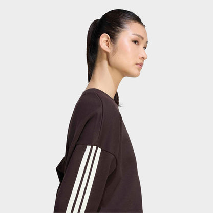 Women's adidas Essentials 3-Stripes Fleece Sweatshirt - Aurora Coffee/Ivory