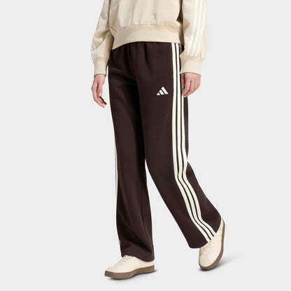 Women's adidas Essentials 3-Stripes Fleece Open Hem Pants - Aurora Coffee/Ivory