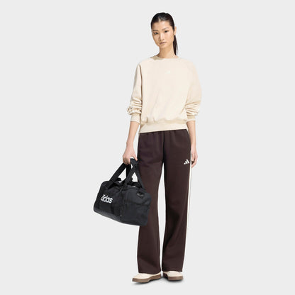 Women's adidas Essentials 3-Stripes Fleece Open Hem Pants - Aurora Coffee/Ivory