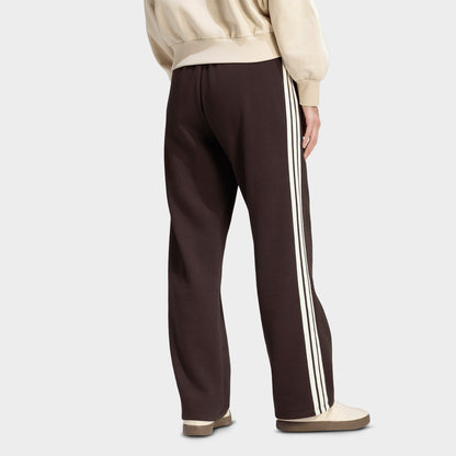 Women's adidas Essentials 3-Stripes Fleece Open Hem Pants - Aurora Coffee/Ivory