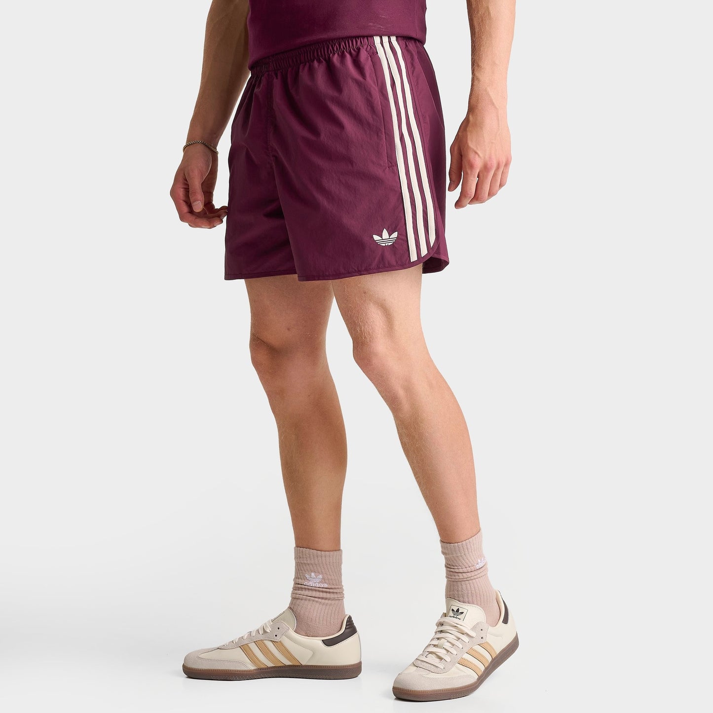 Men's adidas Originals adicolor Sprinter Shorts - Maroon/Wonder White
