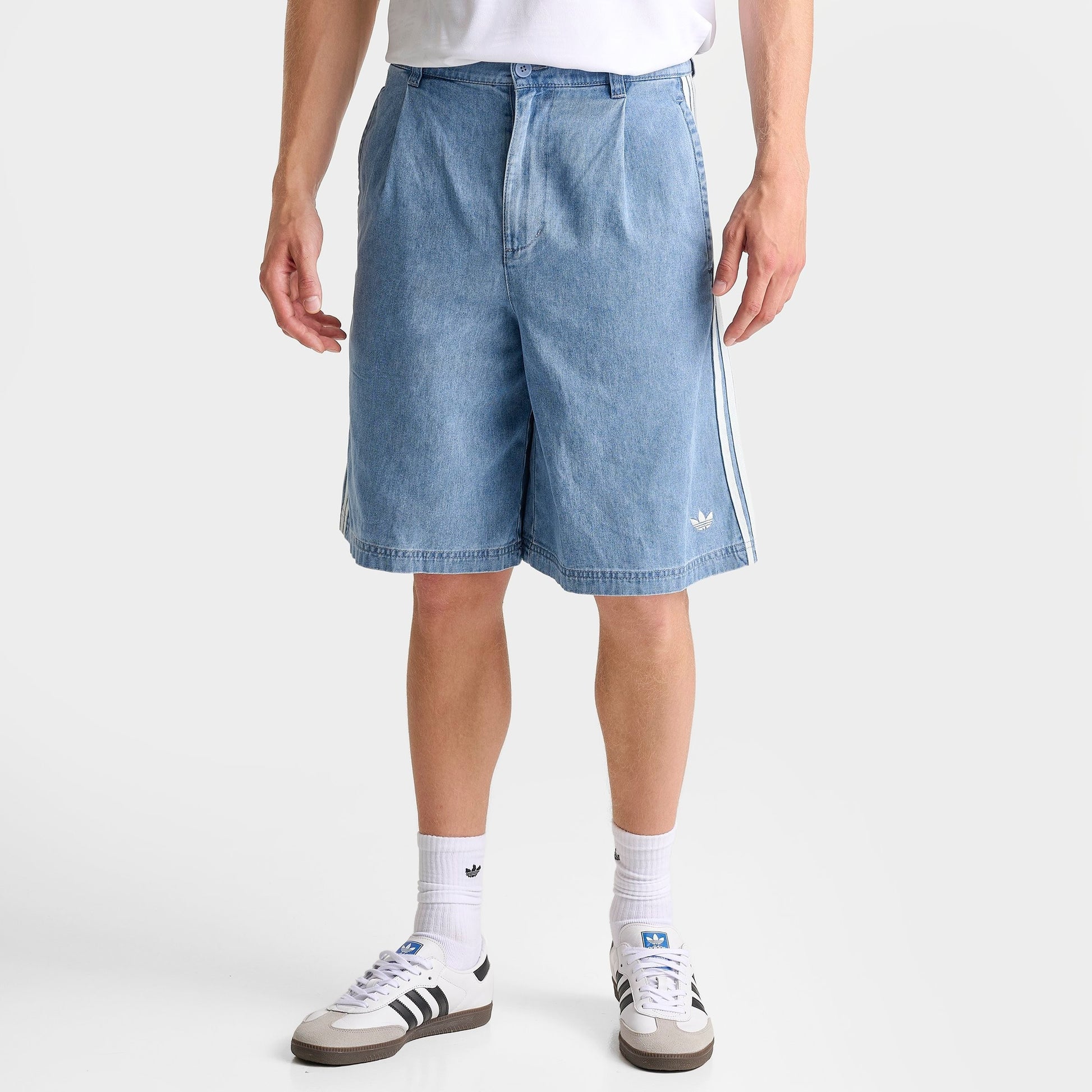 Men's adidas Originals Denim Chino Shorts - Light Denim Wash