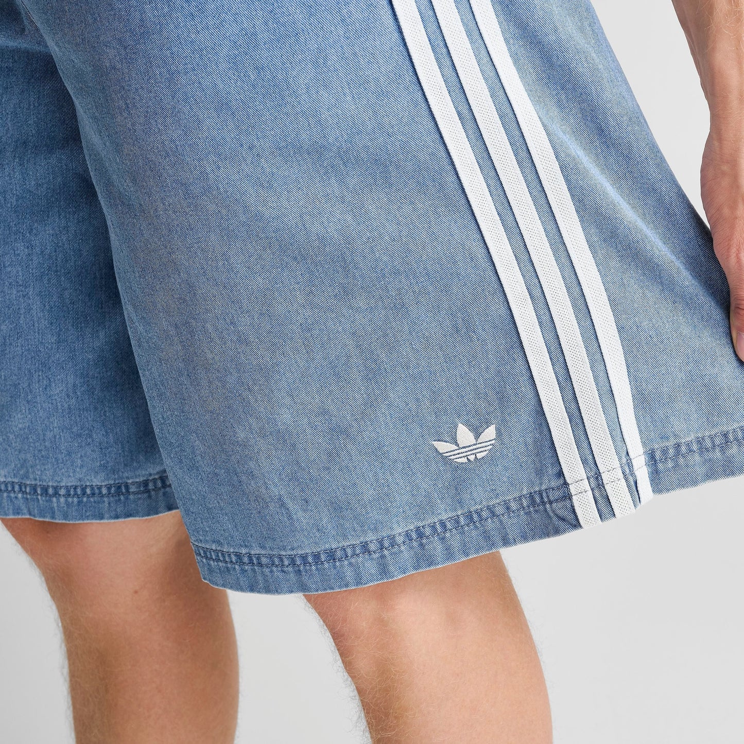 Men's adidas Originals Denim Chino Shorts - Light Denim Wash