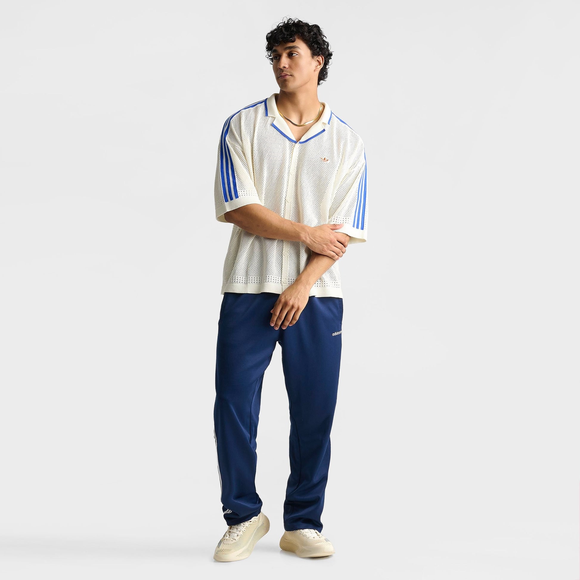 Men's adidas Originals Knitted Resort Shirt - Off White