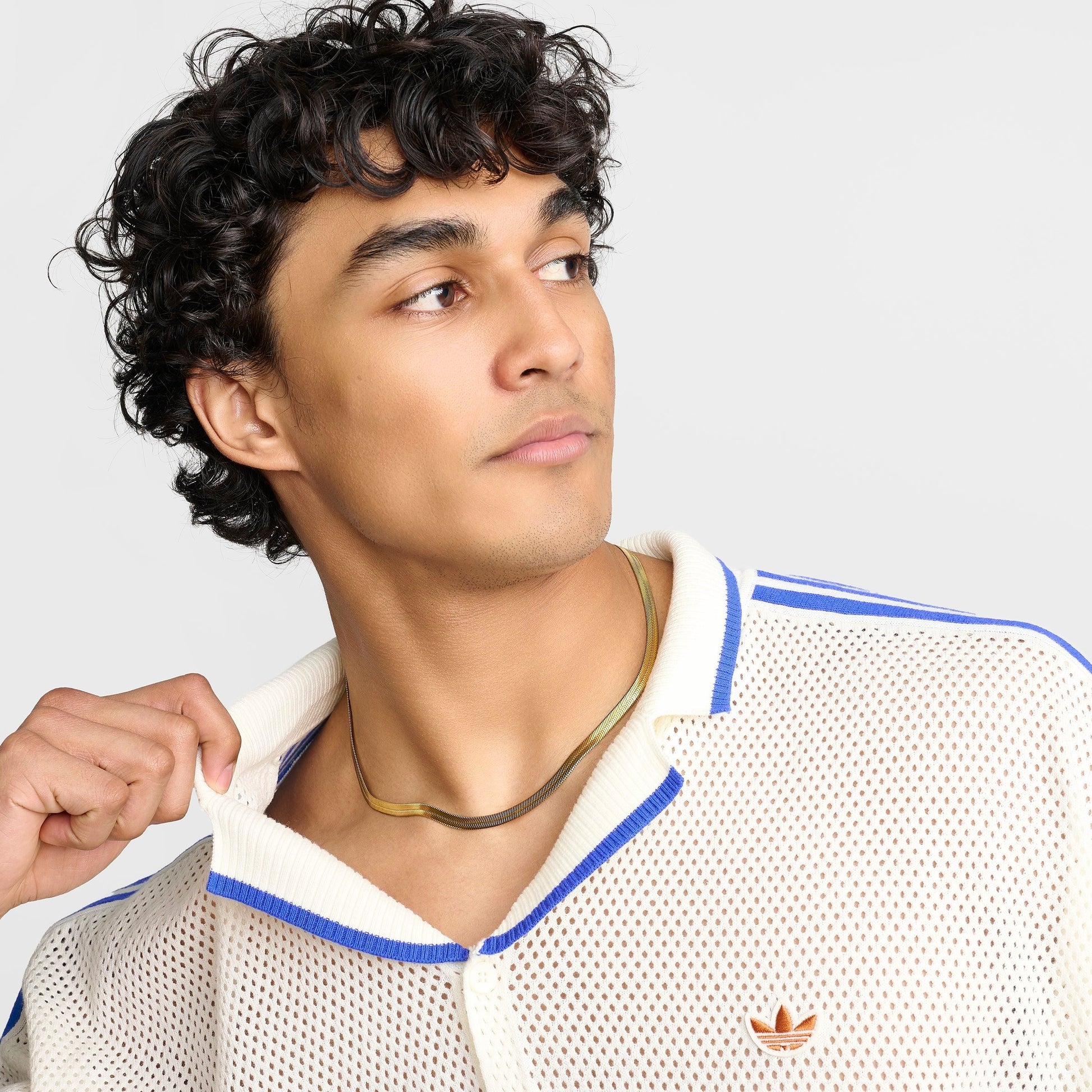 Men's adidas Originals Knitted Resort Shirt - Off White