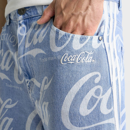Men's adidas Originals x Coca-Cola Loose Denim Shorts - Indigo Denim