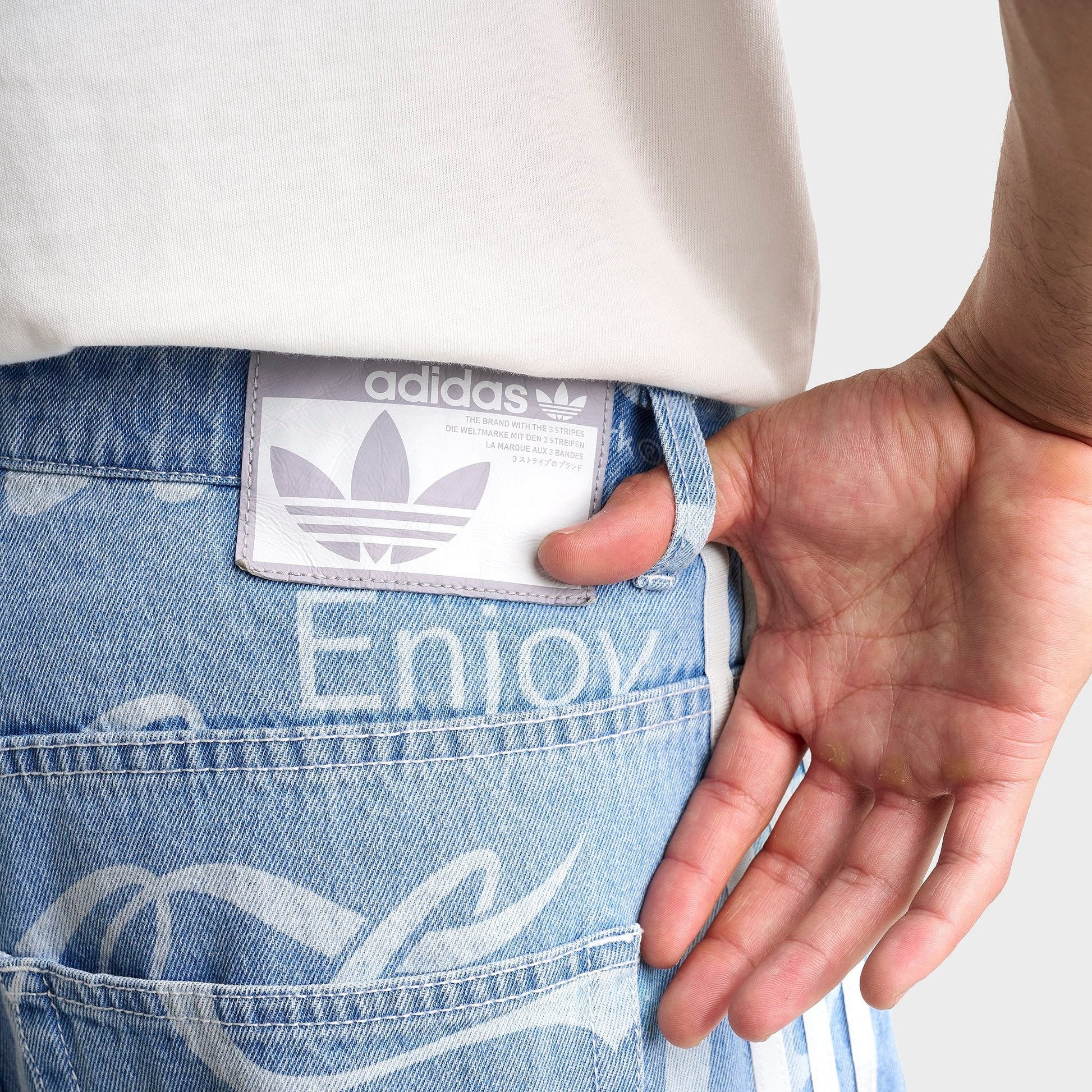 Men's adidas Originals x Coca-Cola Loose Denim Shorts - Indigo Denim