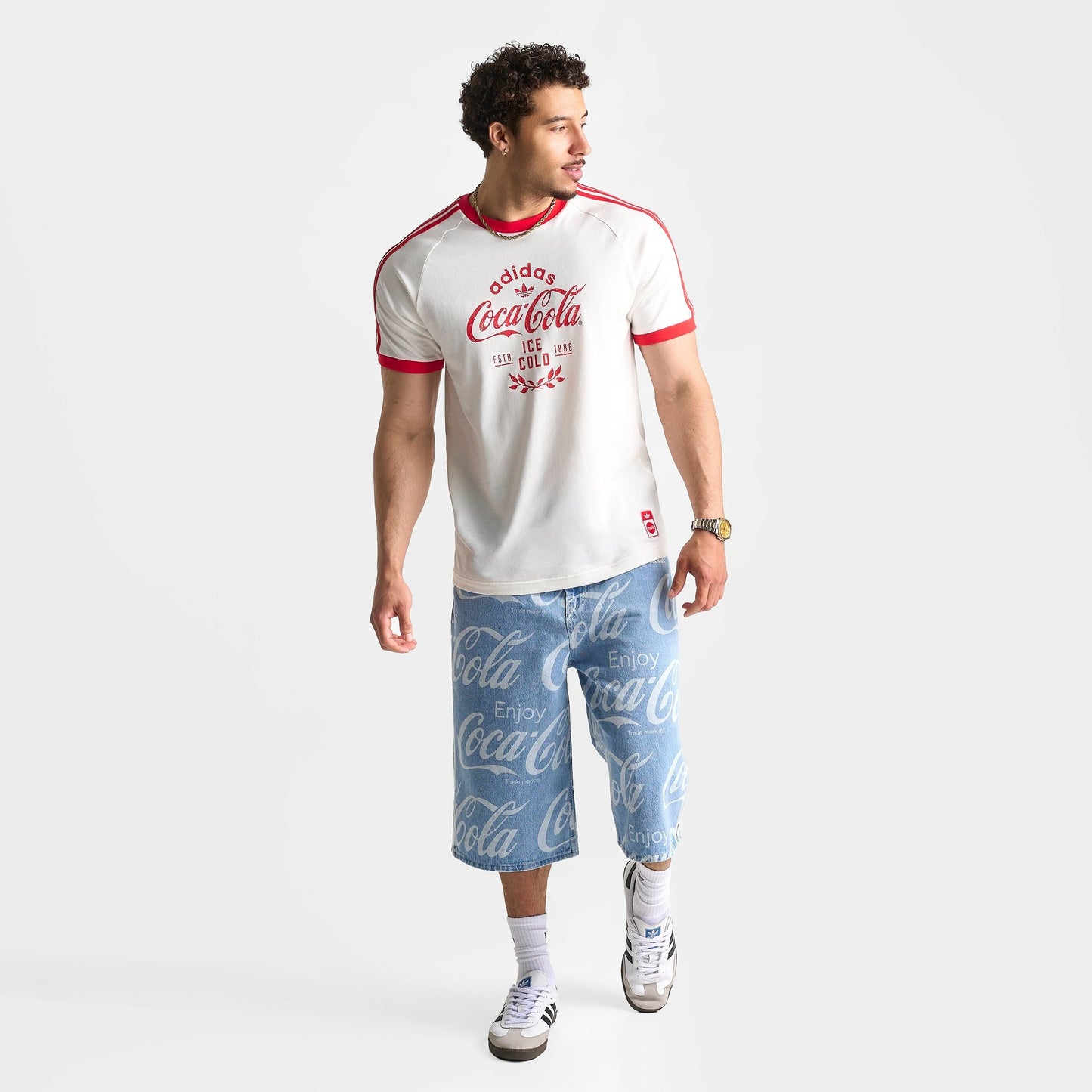 Men's adidas Originals x Coca-Cola Cali T-Shirt - White
