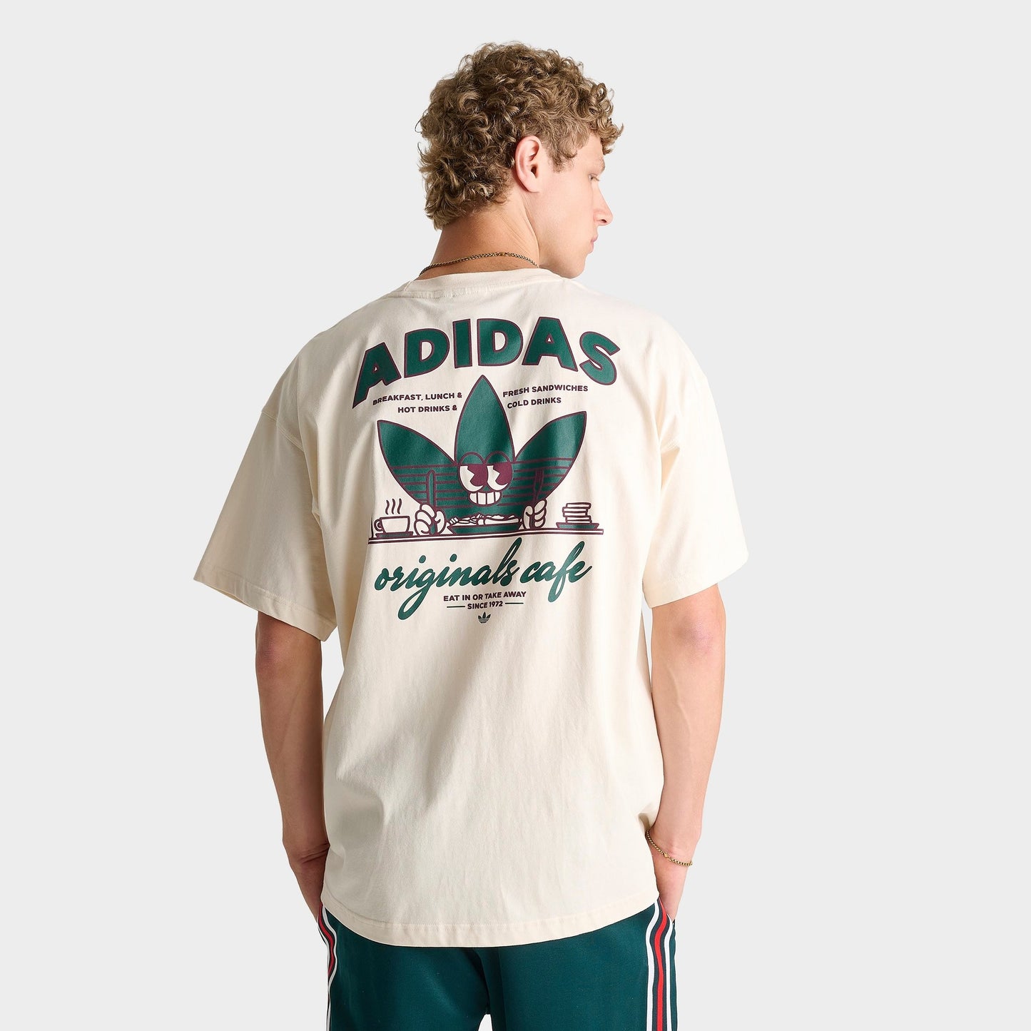 Men's adidas Originals Cafe Graphic T-Shirt - Wonder White