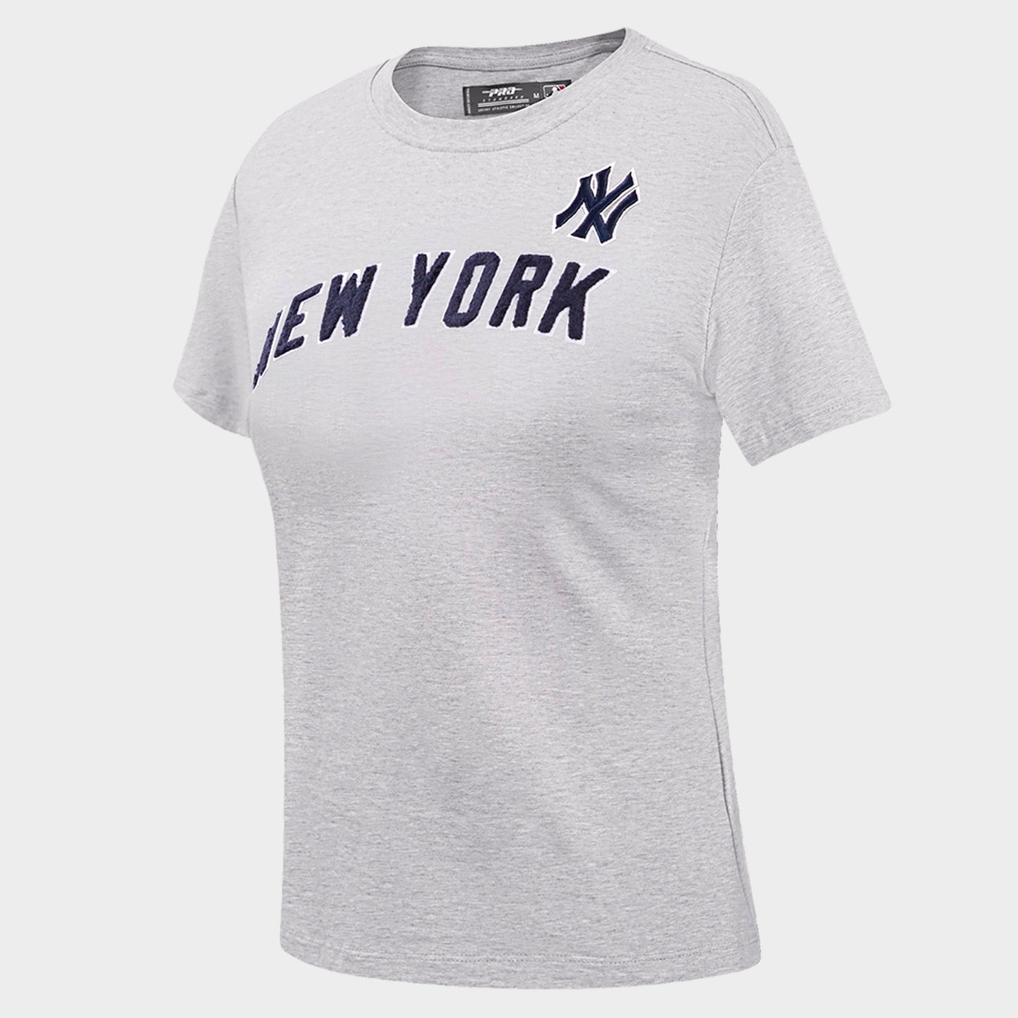 Women's Pro Standard New York Yankees MLB Classic Single Jersey Slim T-Shirt - Heather Grey