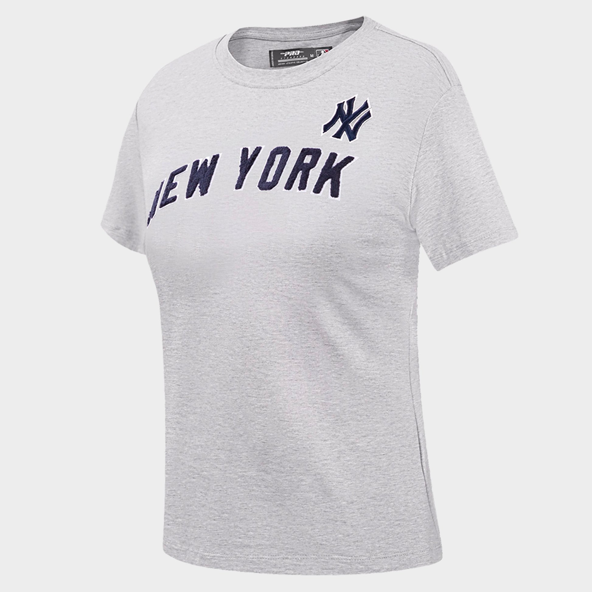 Women's Pro Standard New York Yankees MLB Classic Single Jersey Slim T-Shirt - Heather Grey