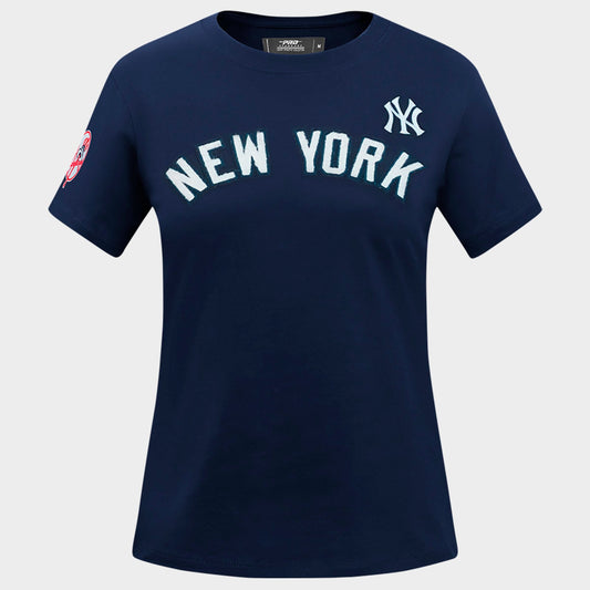 Women's Pro Standard New York Yankees MLB Classic Single Jersey Slim T-Shirt - Midnight Navy