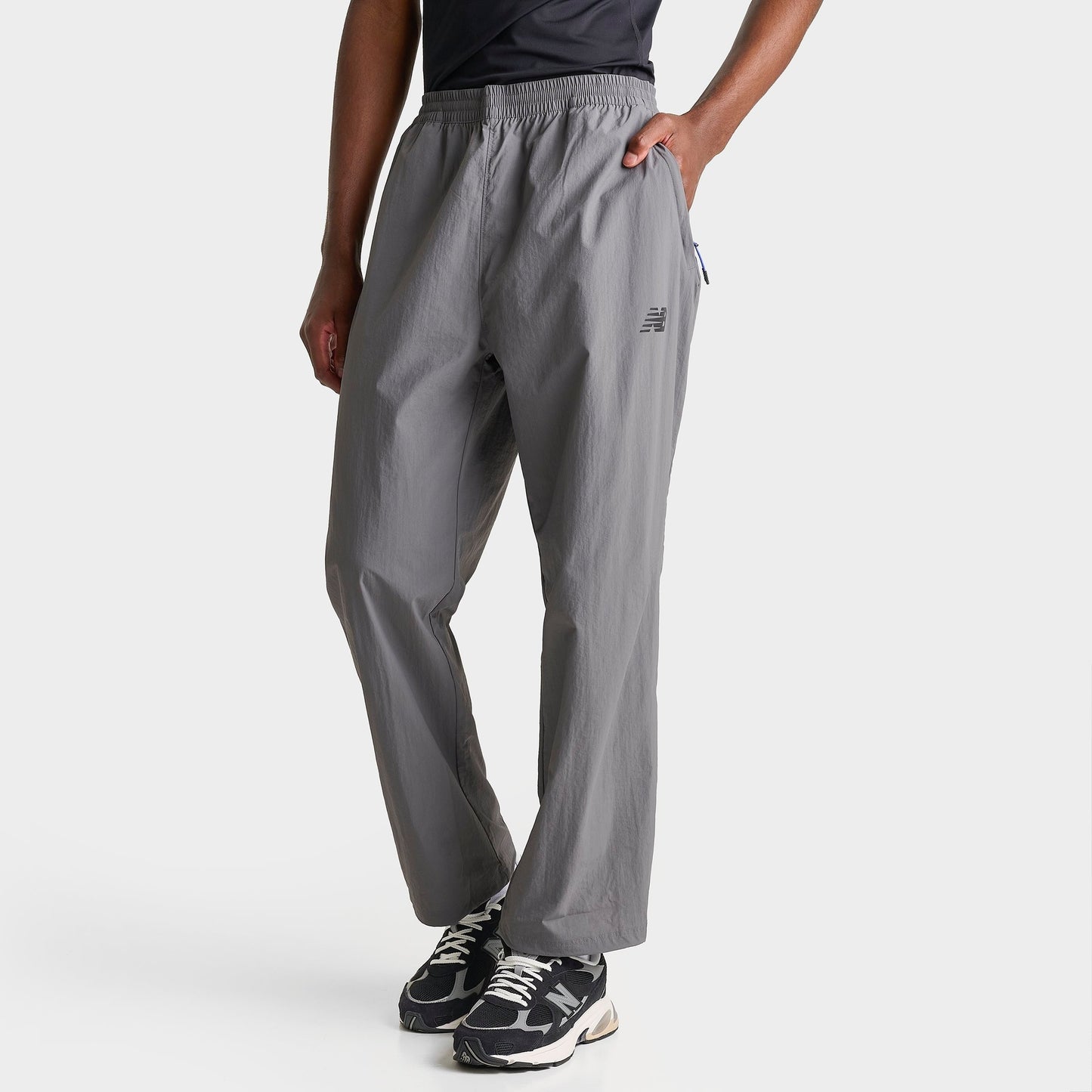 Men's New Balance Vision Pack Track Pants - Grey/Black/Blue