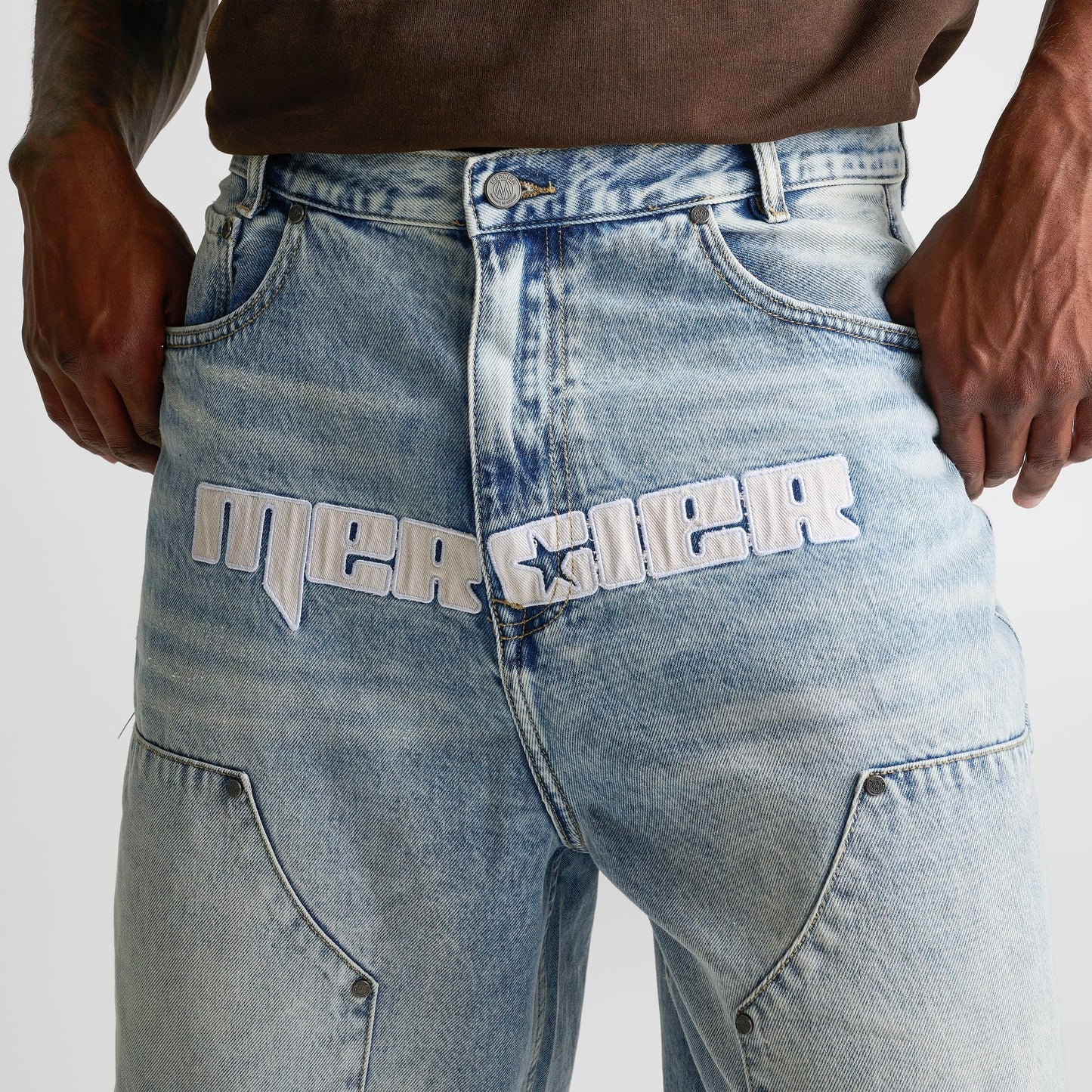 Men's Mercier Carpenter Denim Jean Shorts - Blue Wash