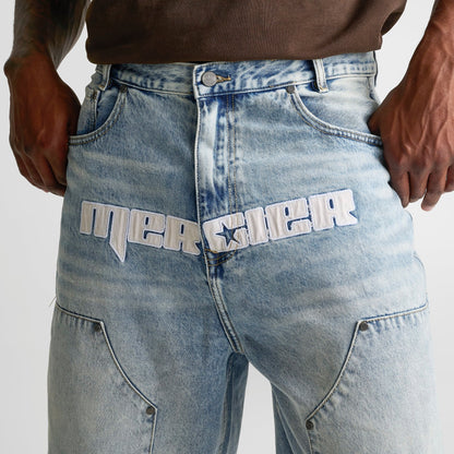 Men's Mercier Carpenter Denim Jean Shorts - Blue Wash
