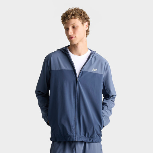 Men's New Balance Sport Essentials Woven Full-Zip Jacket - Navy/Vintage Indigo