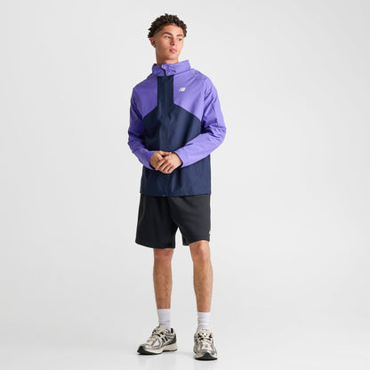 Men's New Balance Athletics Woven Full-Zip Jacket - Navy/Purple
