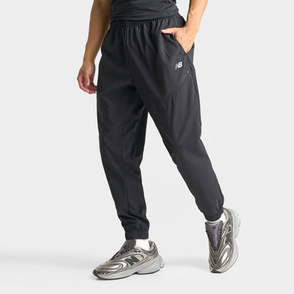 Men's New Balance Woven Zip Pocket Jogger Pants - Black