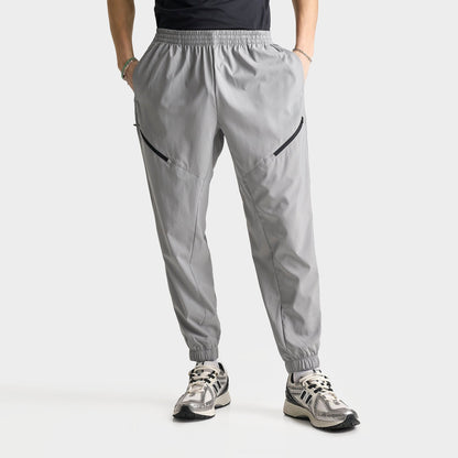 Men's New Balance Woven Zip Pocket Jogger Pants - Grey Matter