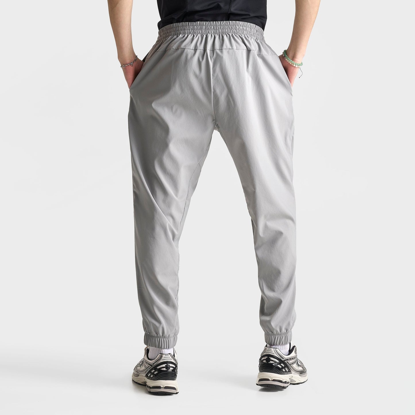 Men's New Balance Woven Zip Pocket Jogger Pants - Grey Matter