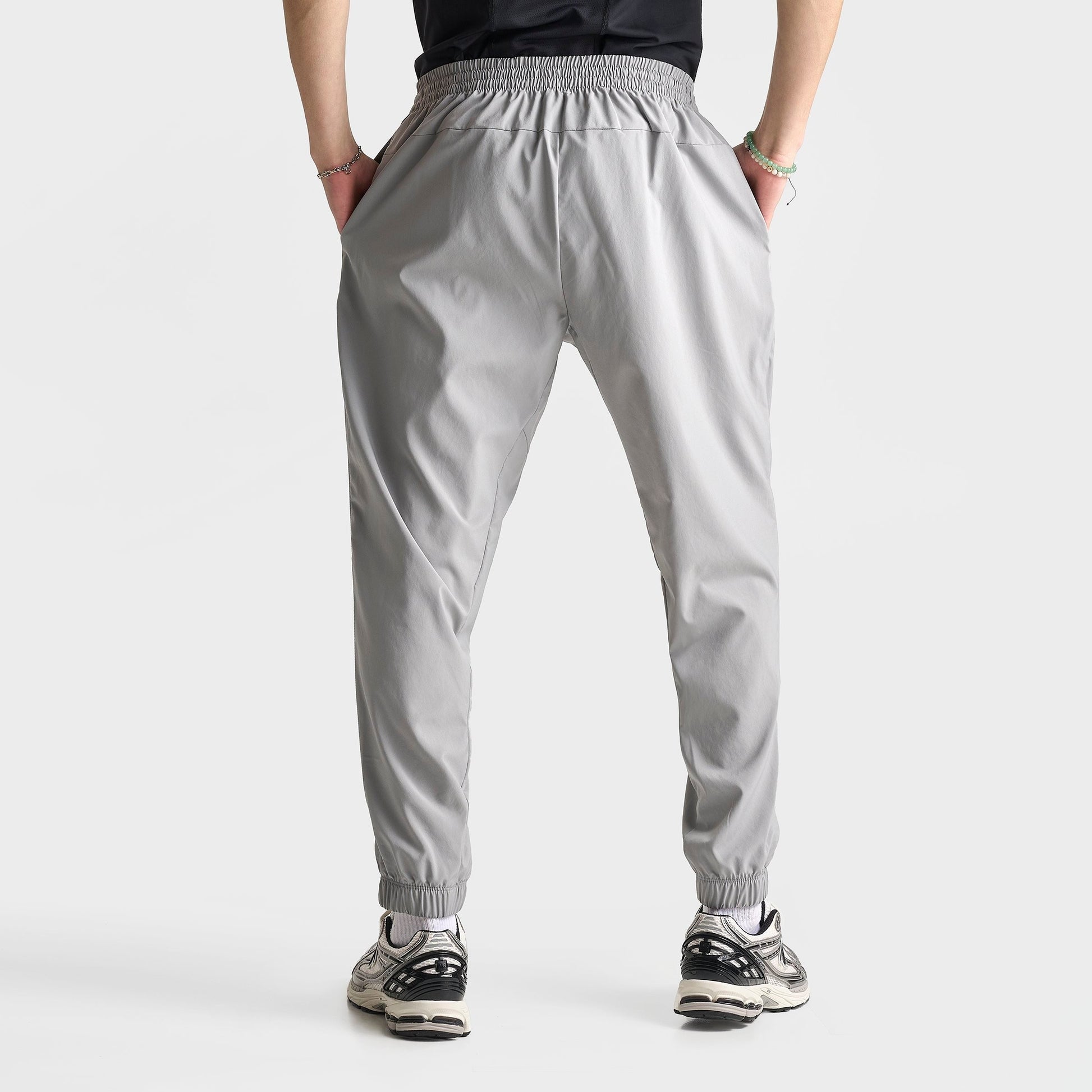 Men's New Balance Woven Zip Pocket Jogger Pants - Grey Matter