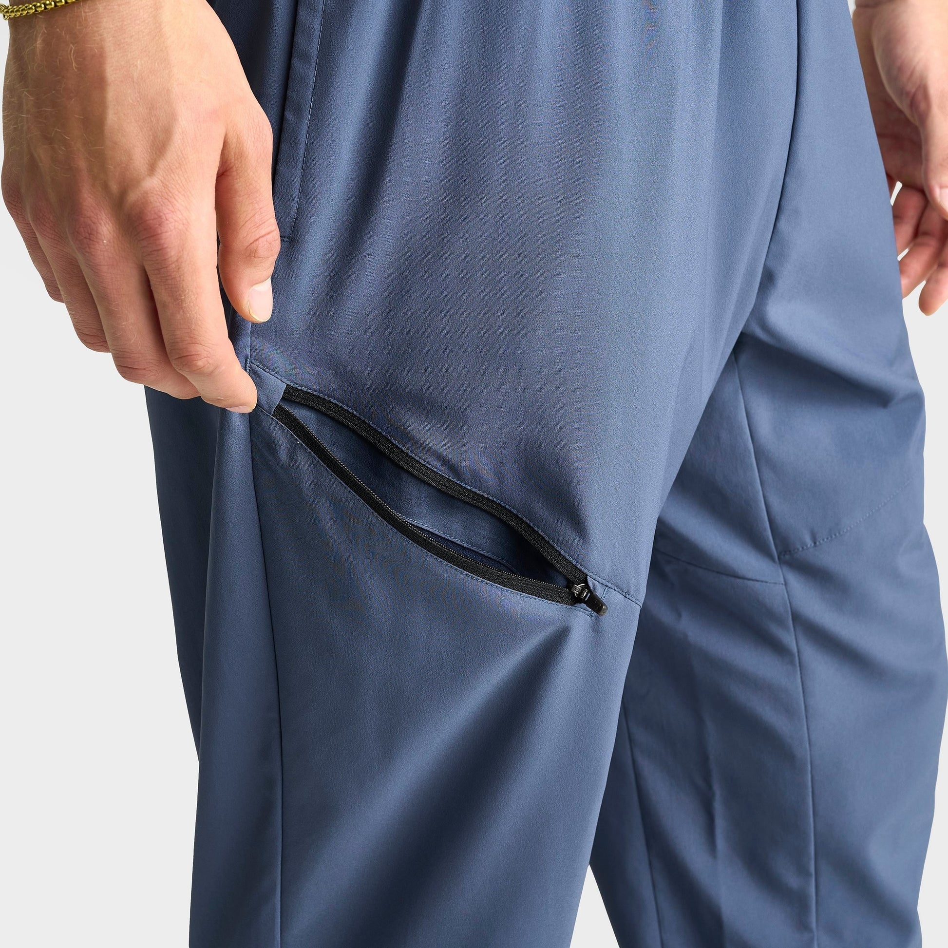Men's New Balance Woven Zip Pocket Jogger Pants - Navy/Vintage Indigo