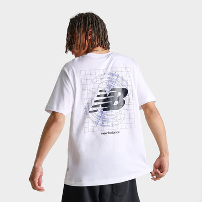 Men's New Balance Vision Graphic T-Shirt - White/Blue