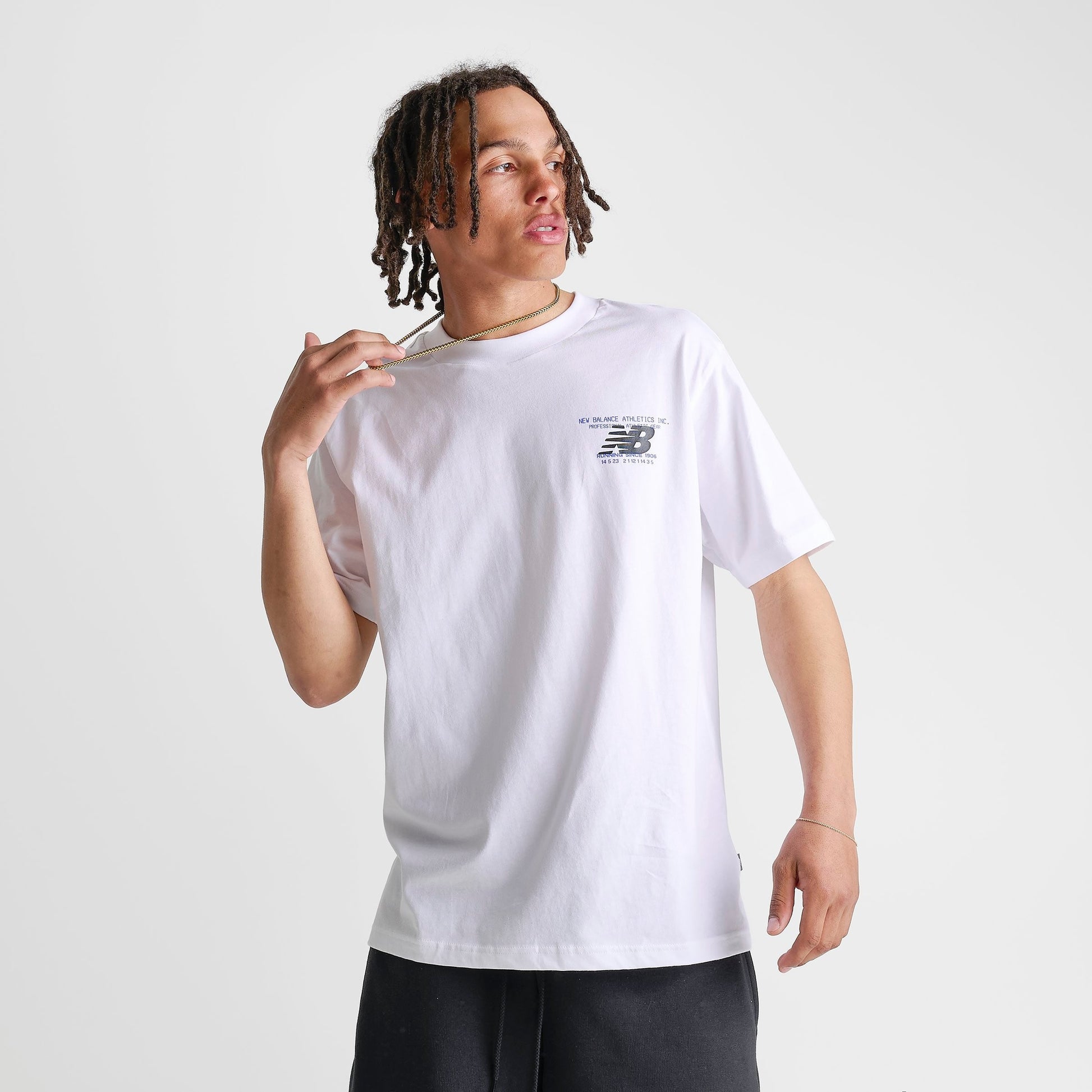 Men's New Balance Vision Graphic T-Shirt - White/Blue