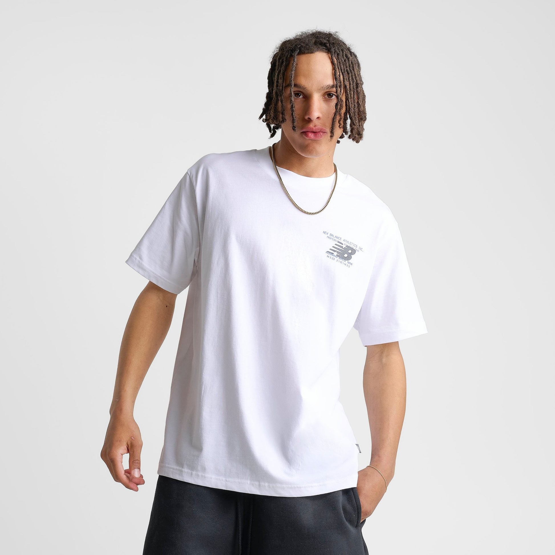 Men's New Balance Vision Graphic T-Shirt - White/Blue