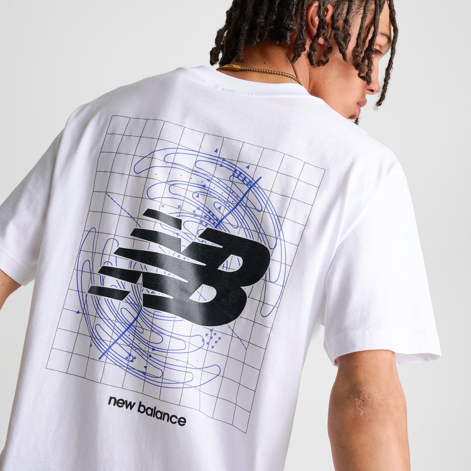 Men's New Balance Vision Graphic T-Shirt - White/Blue