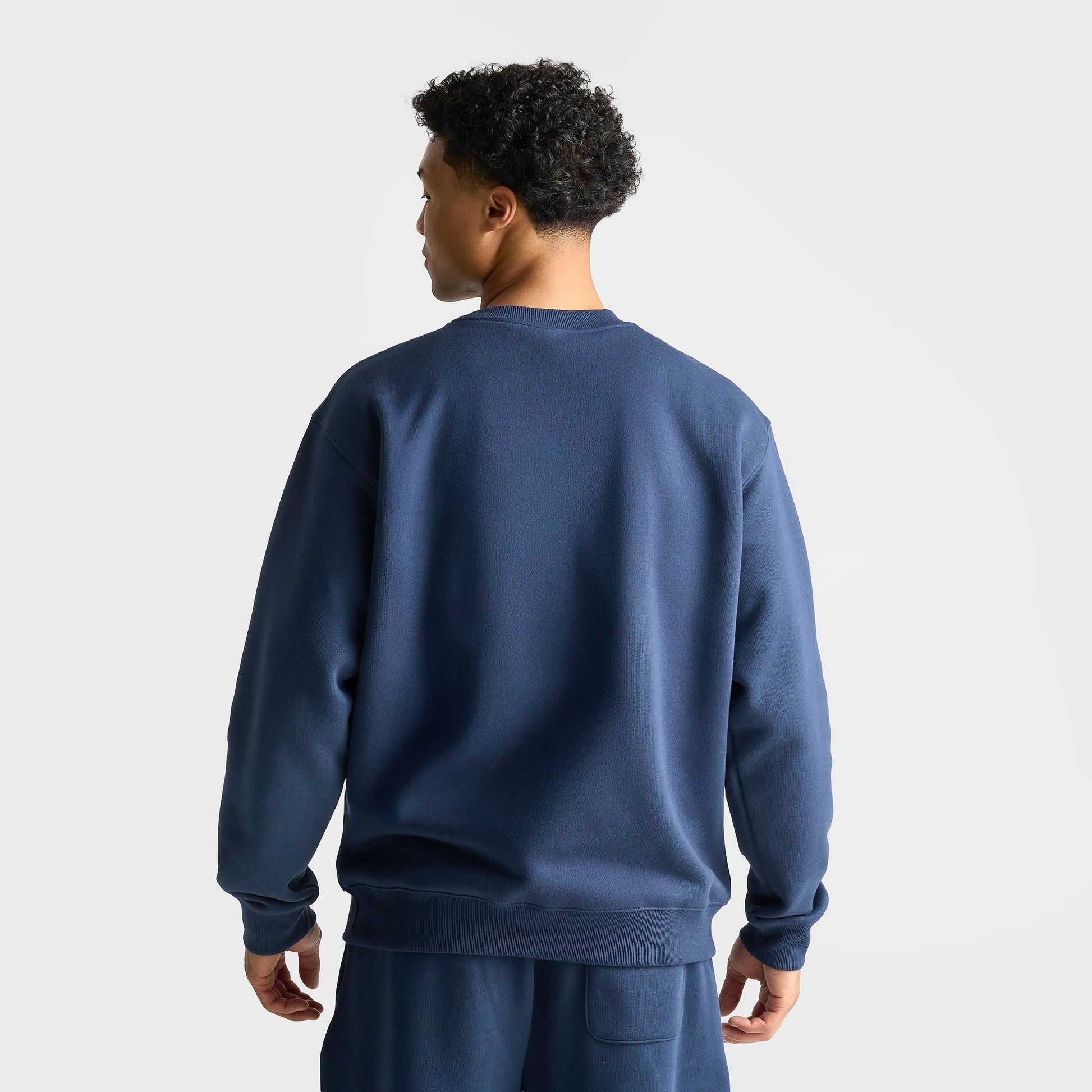 Men's New Balance Athletics Chenille Fleece Crewneck Sweatshirt - NB Blue/Teal/White